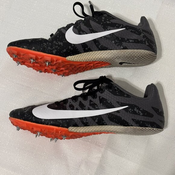 Nike Zoom Rival S 907565-008 Black Gray Paint Splatter Women's 8.5 Racing Cleats - Picture 9 of 16